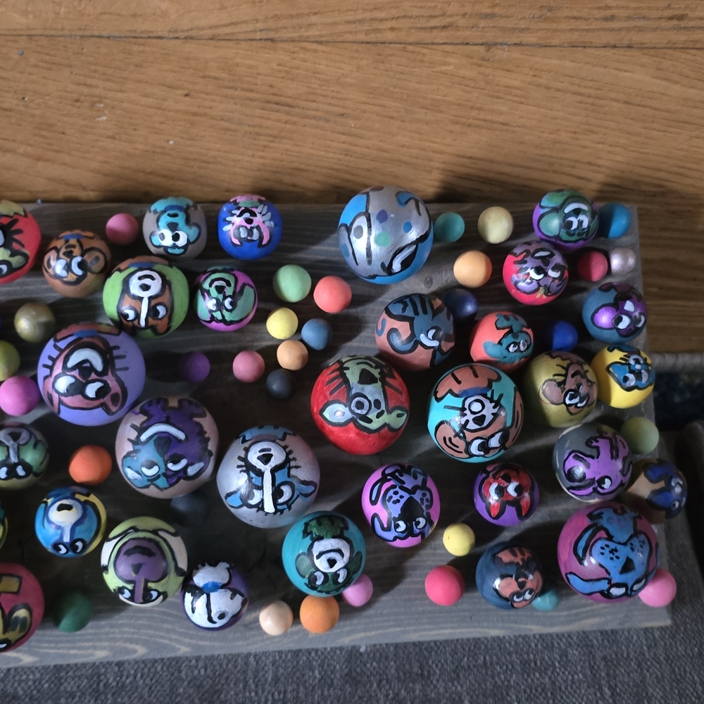 Colorful Hand-Painted Beads